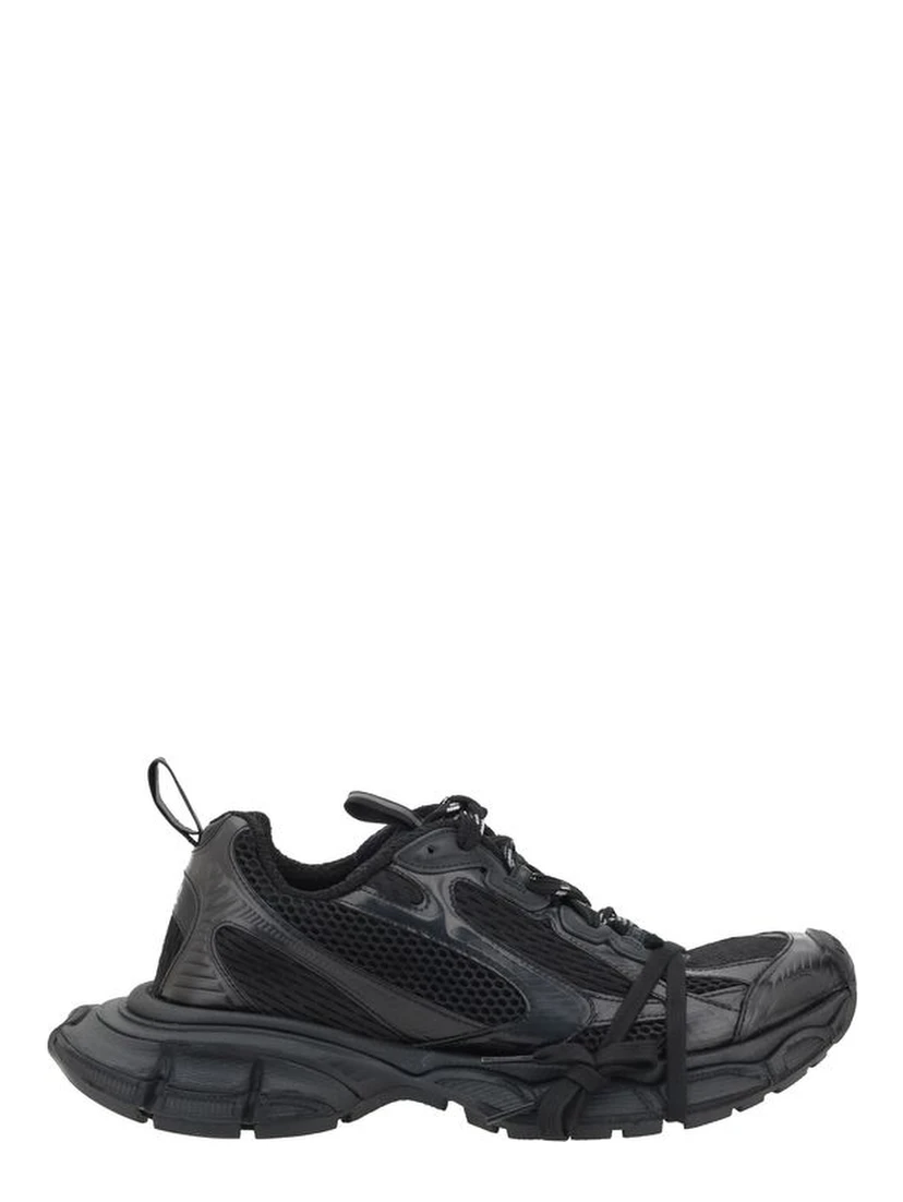 Black Rubber Athletic Sneakers