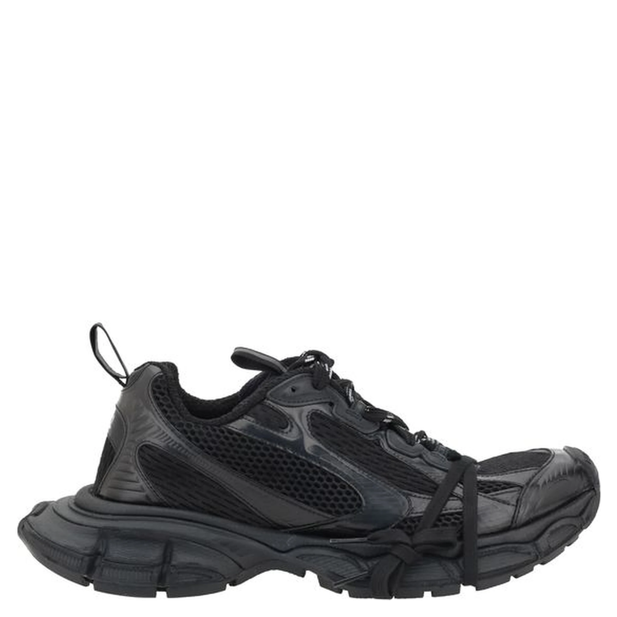 Black Rubber Athletic Sneakers