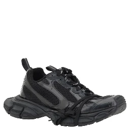Black Rubber Athletic Sneakers