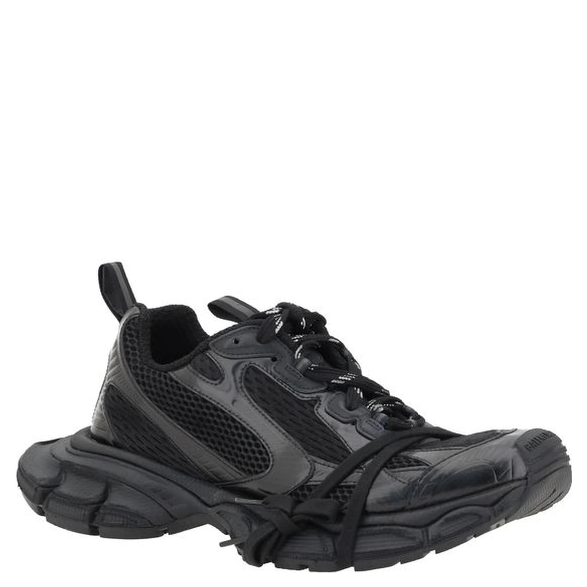 Black Rubber Athletic Sneakers