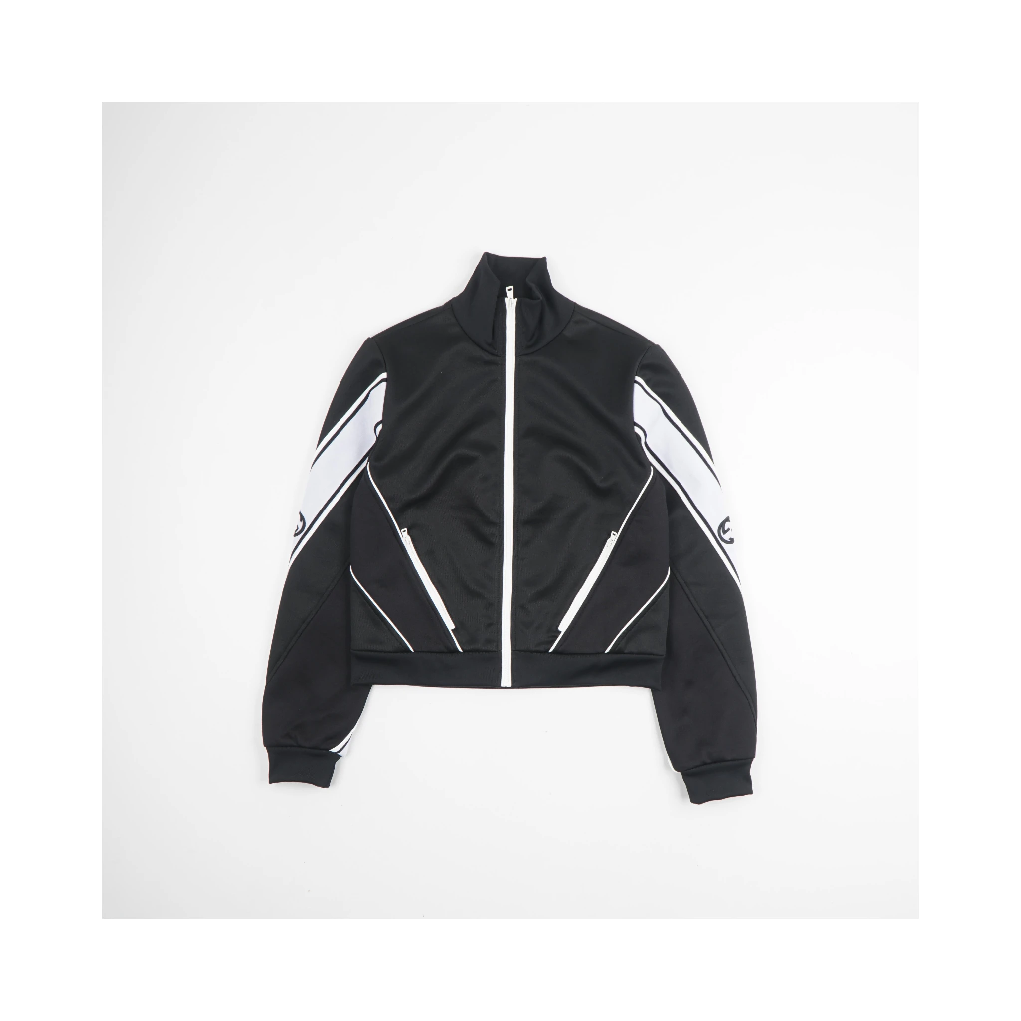 Interlocking G-embroidered Zip-up Sweatshirt In Black