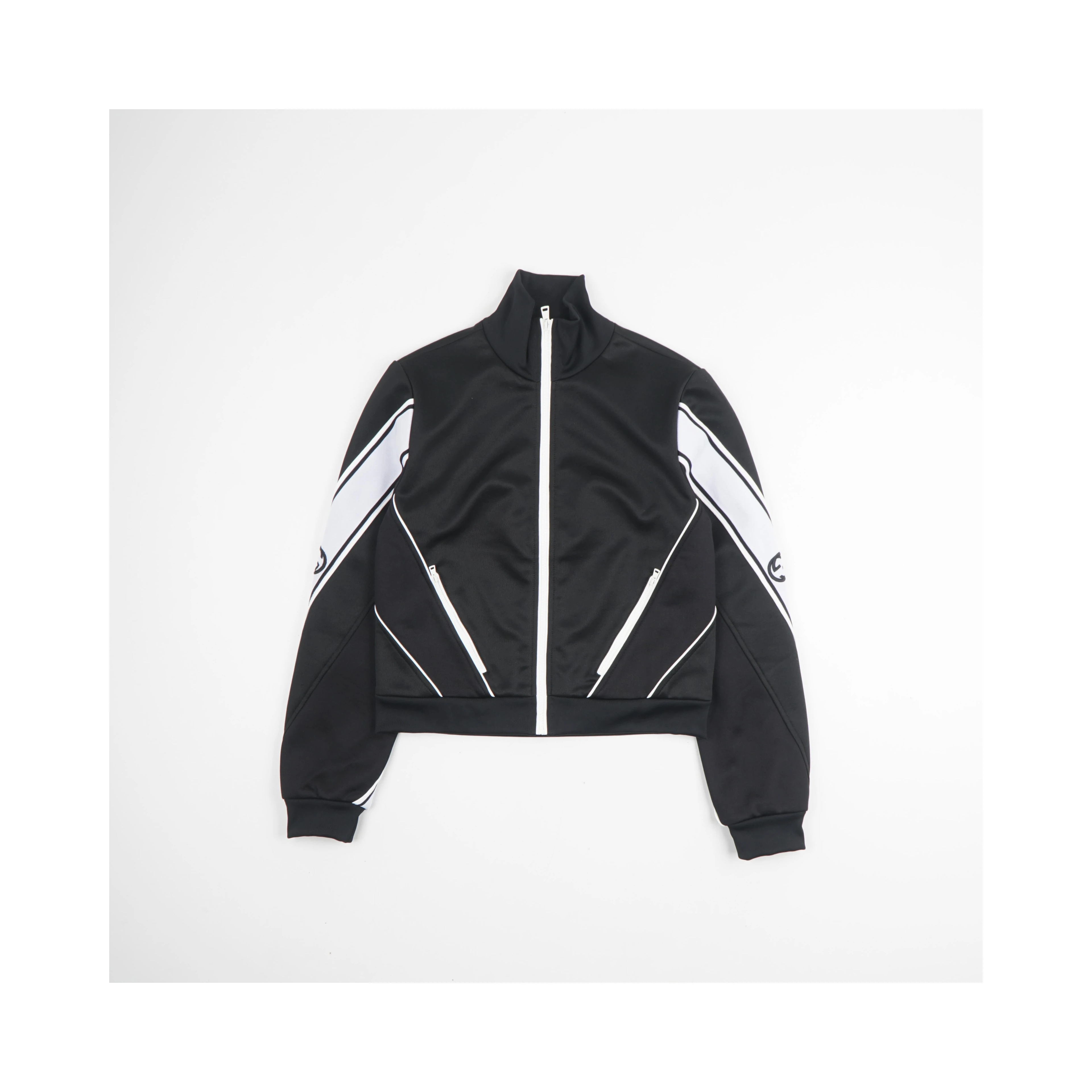 Interlocking G-embroidered Zip-up Sweatshirt In Black