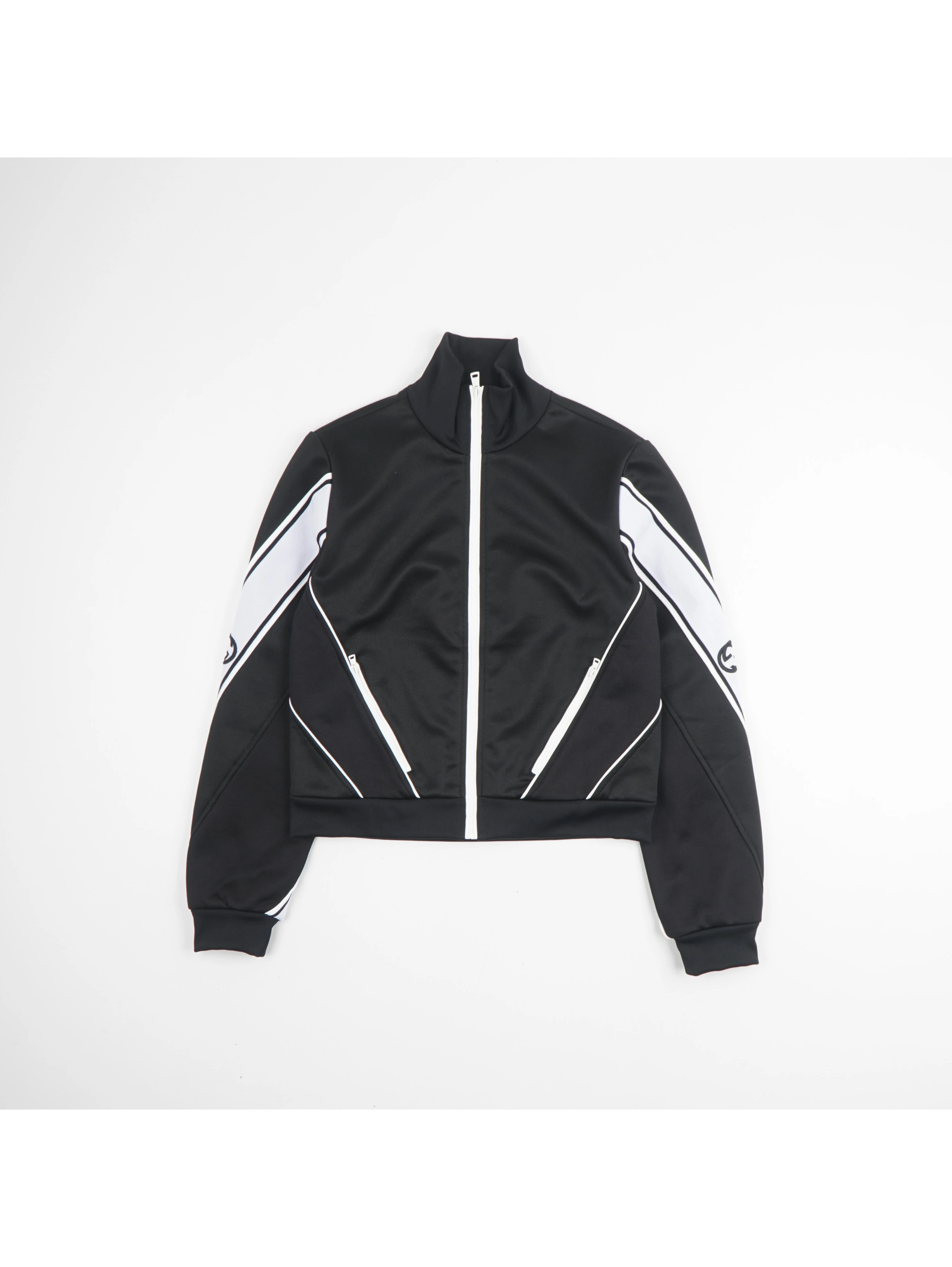 Interlocking G-embroidered Zip-up Sweatshirt In Black