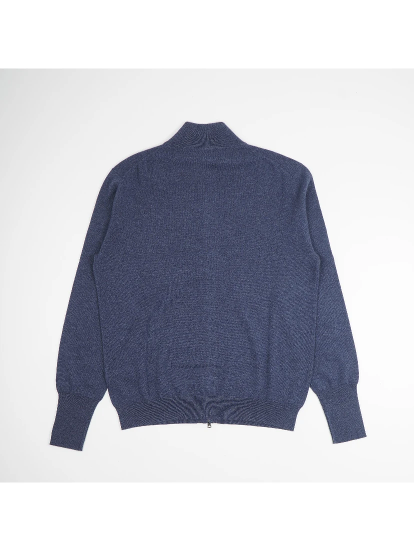 Full Zip Cardigan In Denim