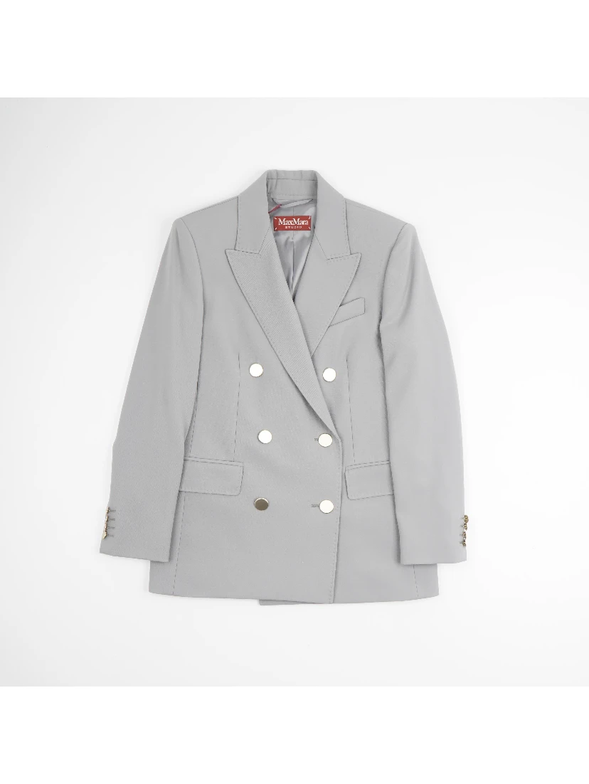 Edicola Blazer In Wool Crepe Satin