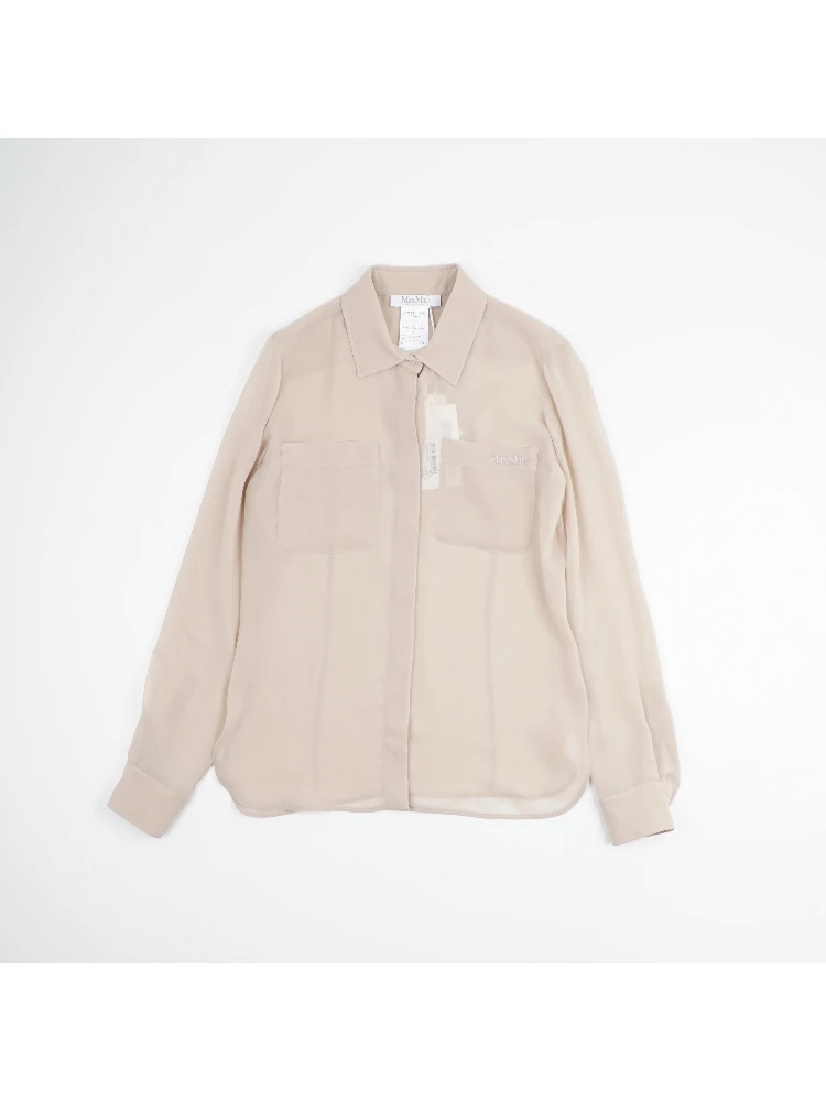 Ercole Silk Shirt in a neutral