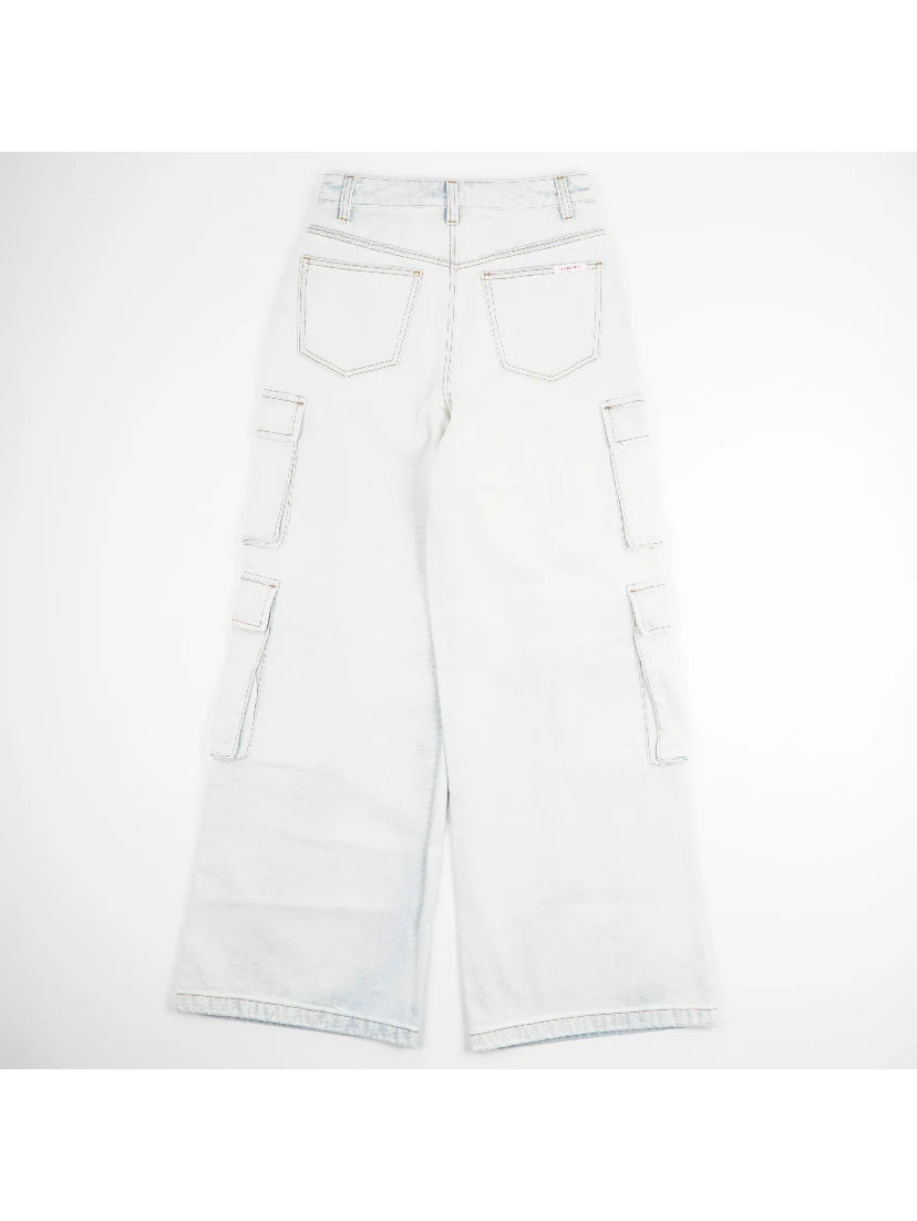 Cargo wide-leg jeans