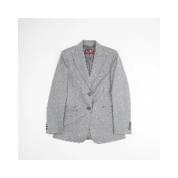 Blazer in a light gray plaid pattern