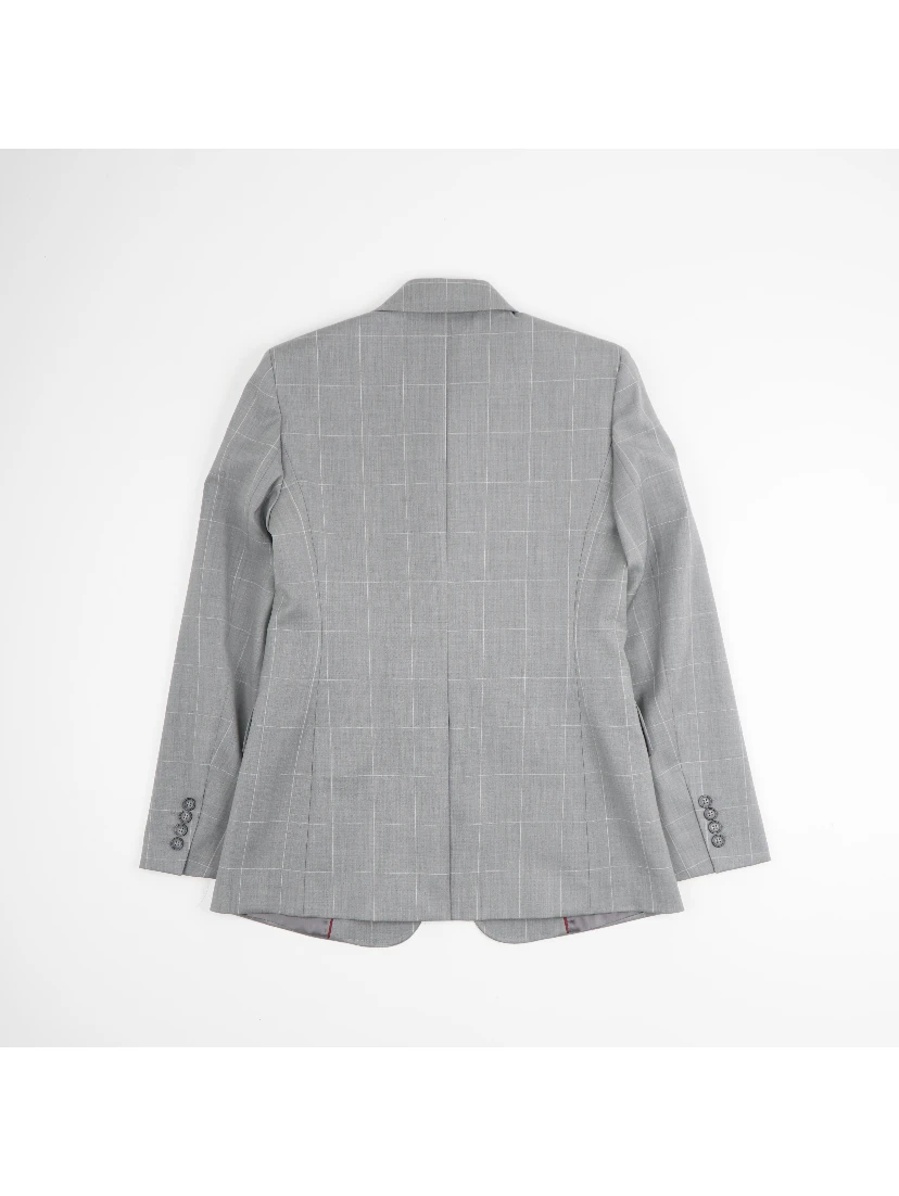 Blazer in a light gray plaid pattern