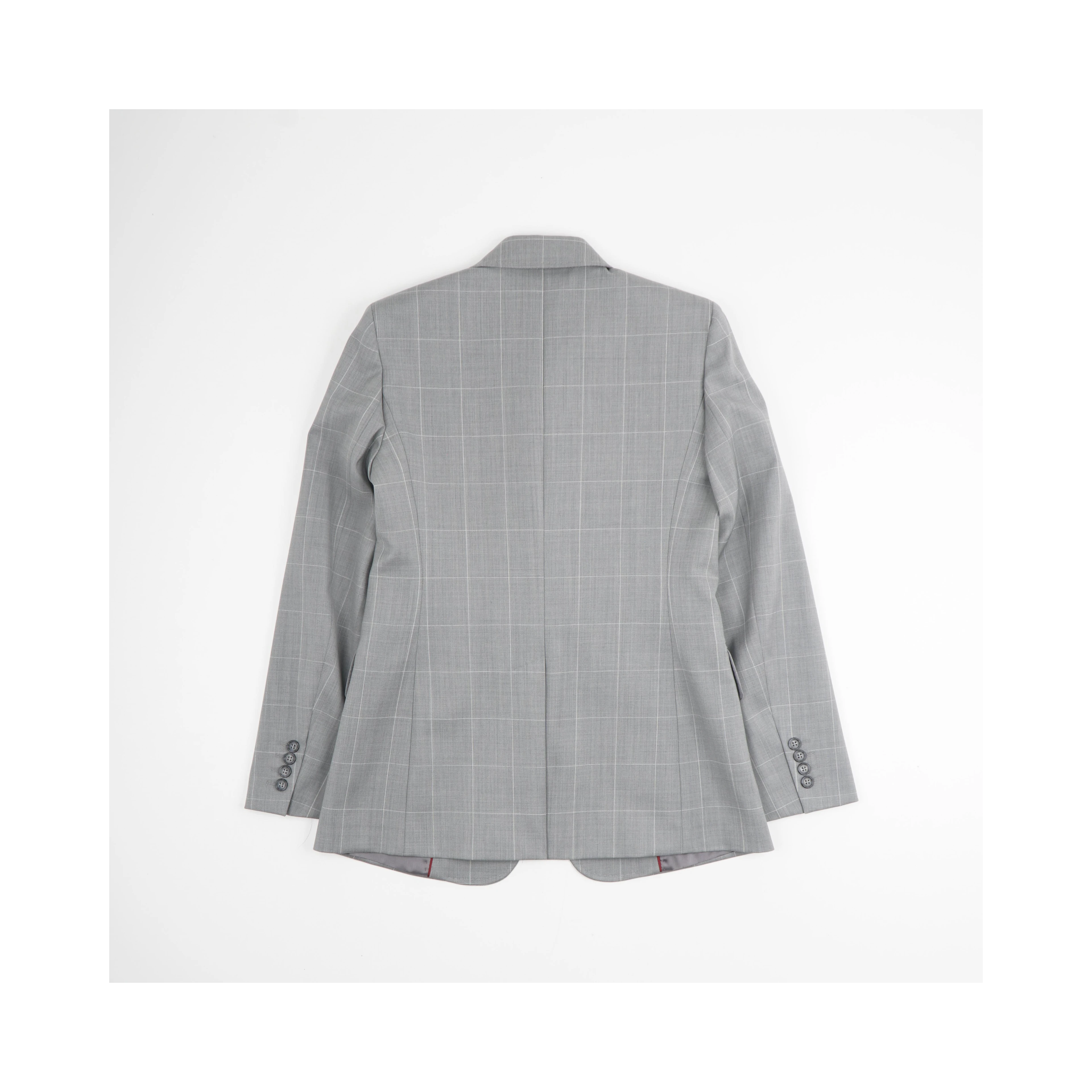 Blazer in a light gray plaid pattern