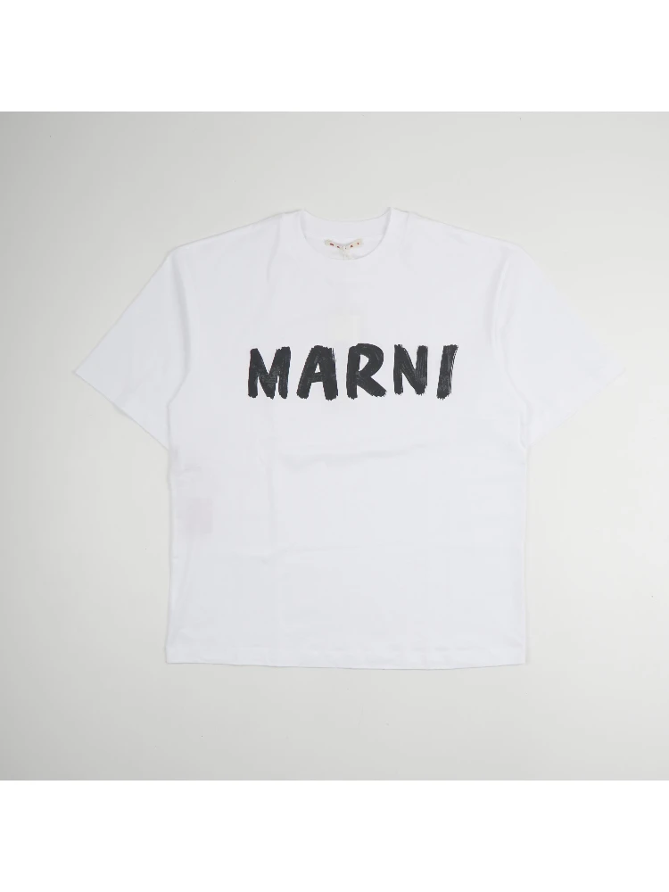 Oversized Logo T In White