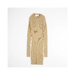 Sportmax long-sleeve ribbed mini dress