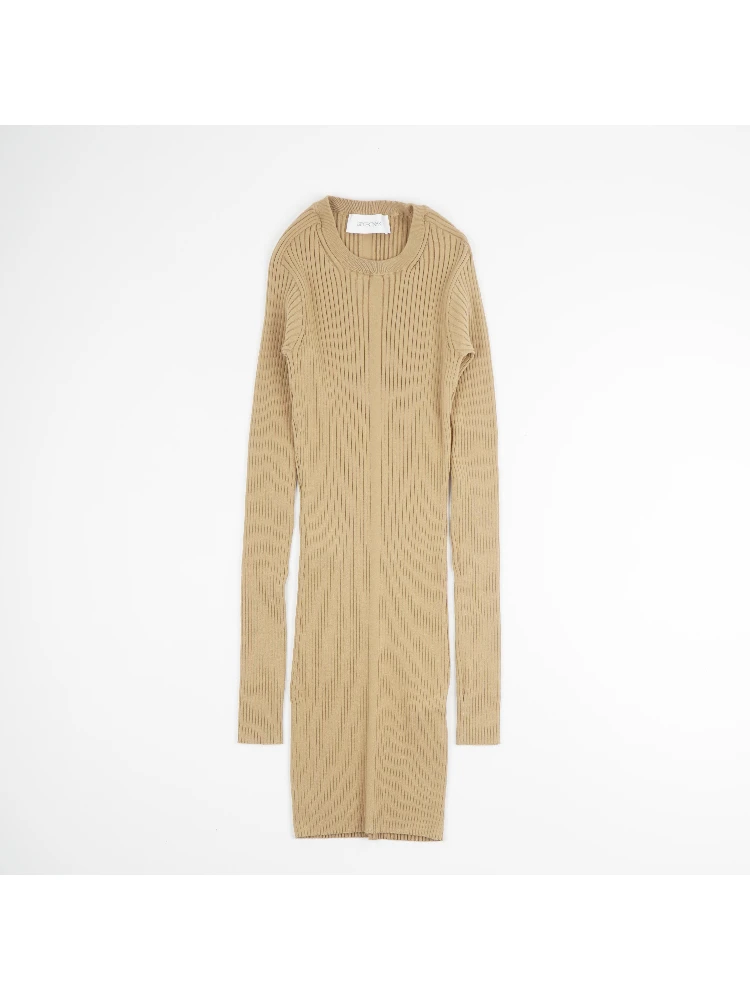 Sportmax long-sleeve ribbed mini dress