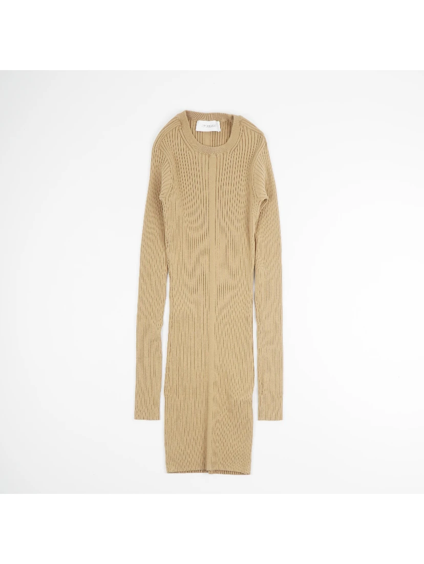 Sportmax long-sleeve ribbed mini dress