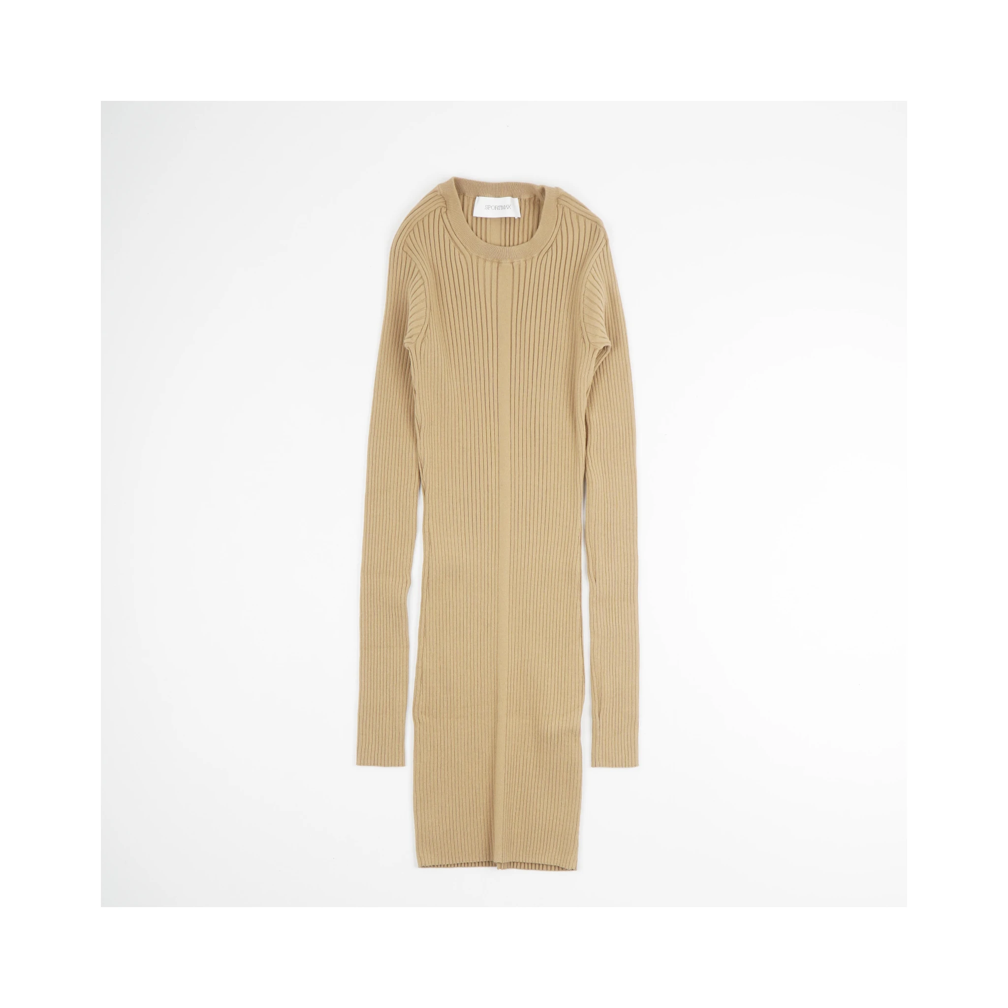 Sportmax long-sleeve ribbed mini dress