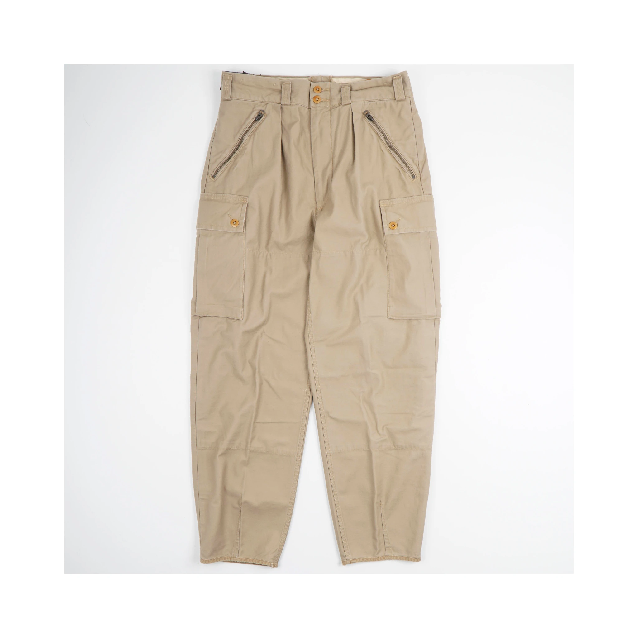 Straight-Leg Pleated Cotton-Sateen Cargo Trousers