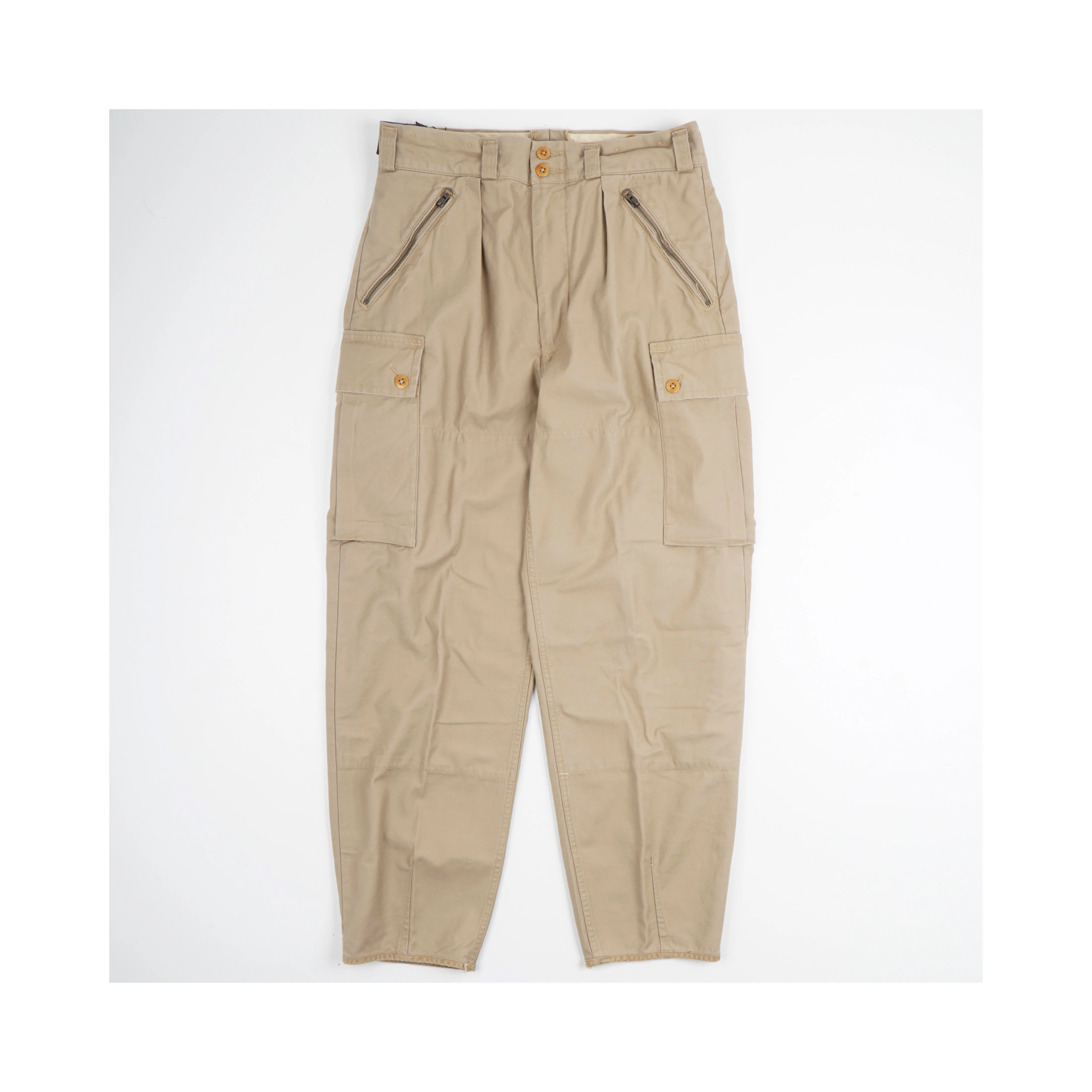 Straight-Leg Pleated Cotton-Sateen Cargo Trousers
