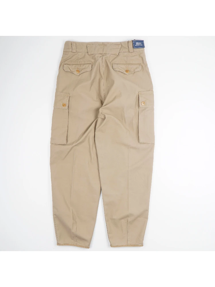 Straight-Leg Pleated Cotton-Sateen Cargo Trousers alternative