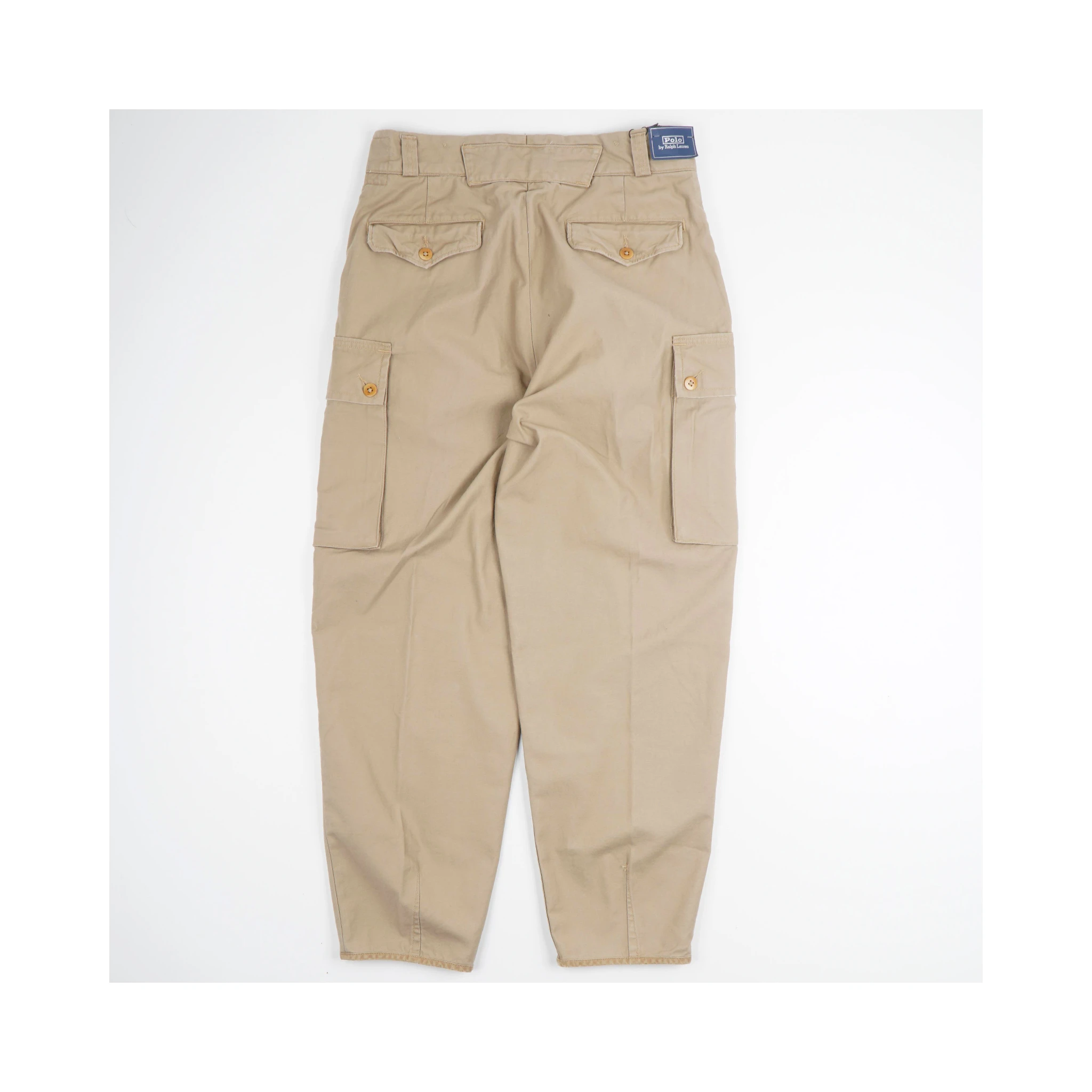 Straight-Leg Pleated Cotton-Sateen Cargo Trousers