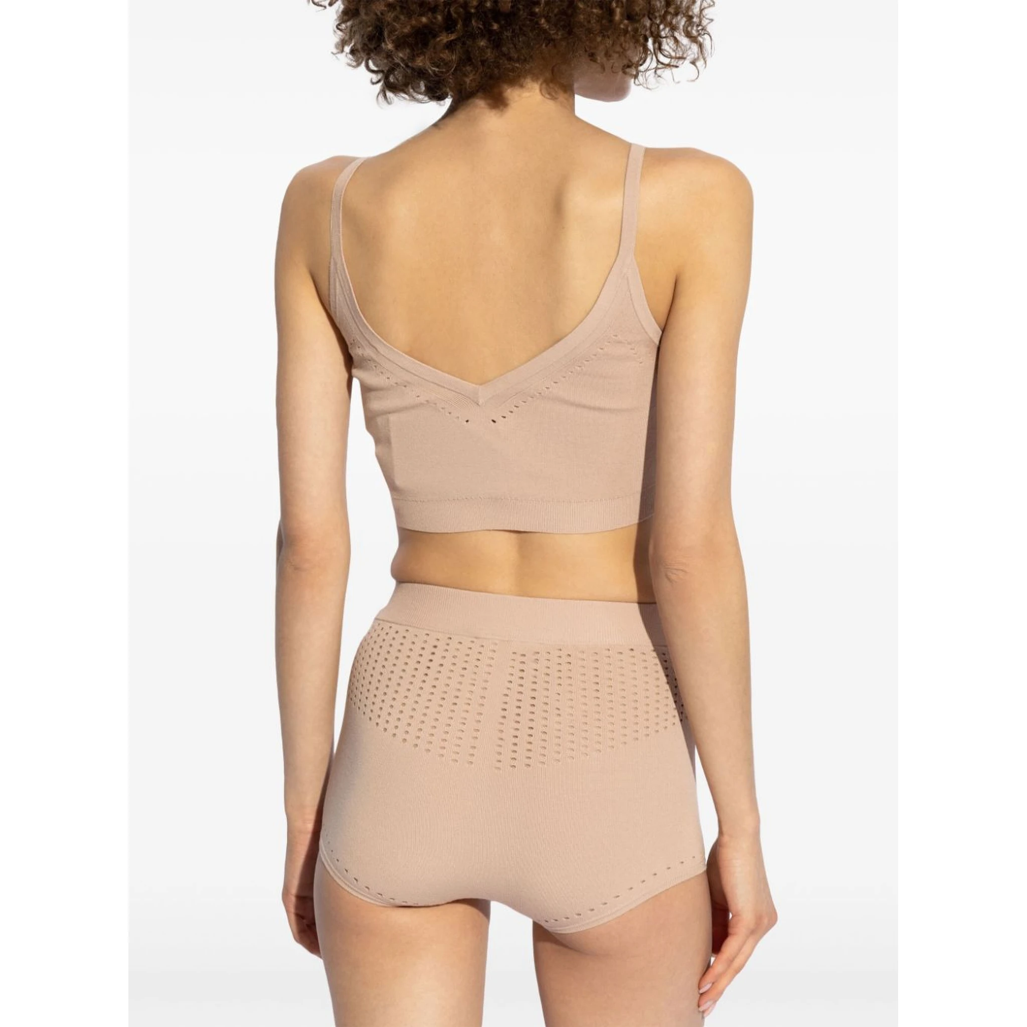 Fine-knit Cropped Top In Neutrals