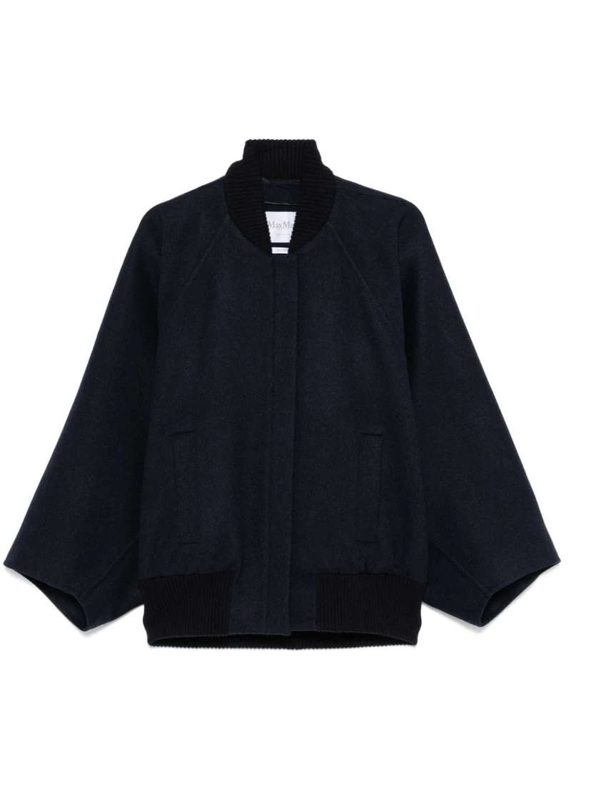 MAX MARA Sfilata Woman Jacket Midnight Blue Size 8 Wool