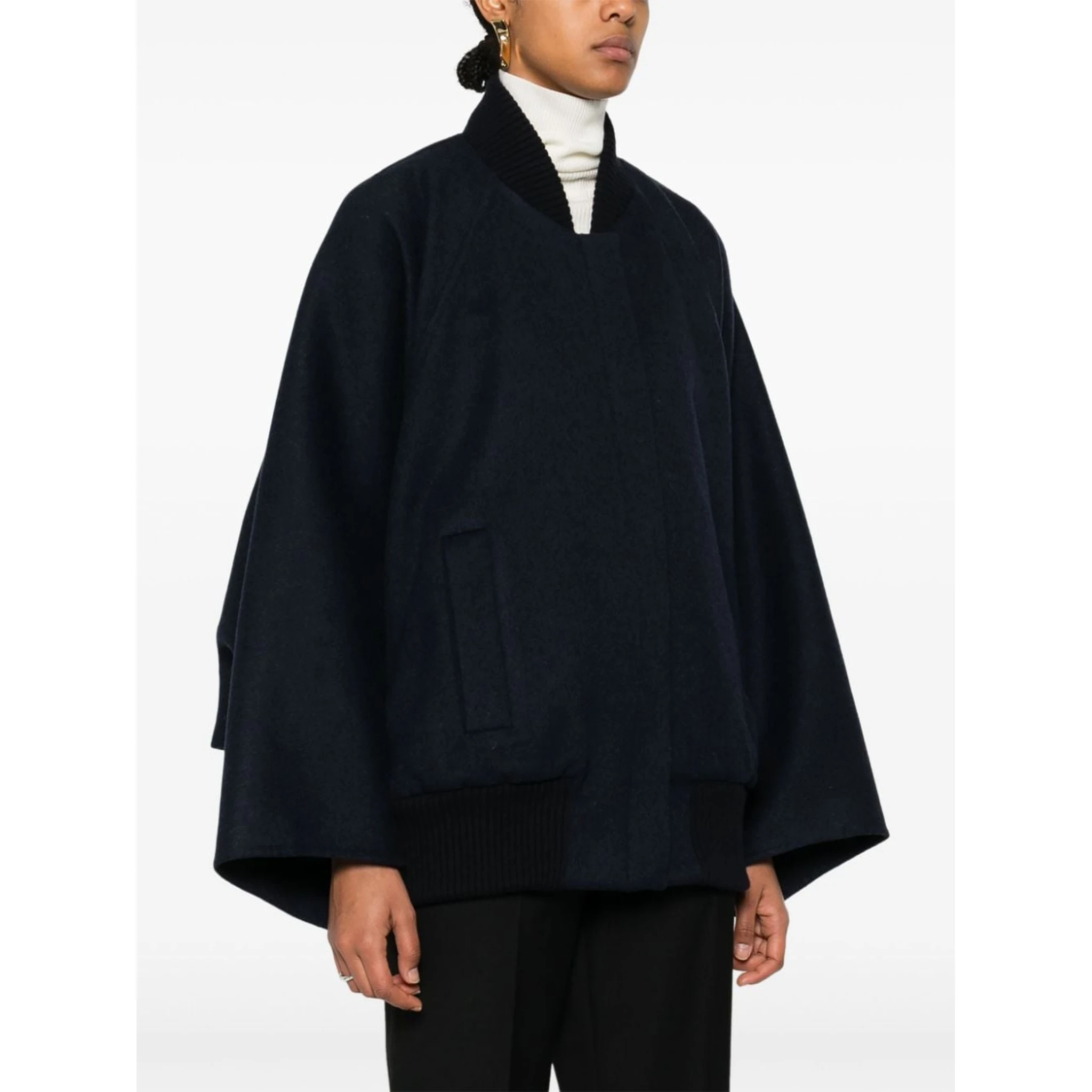 MAX MARA Sfilata Woman Jacket Midnight Blue Size 8 Wool