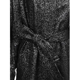 Leather Trench Coat In Black