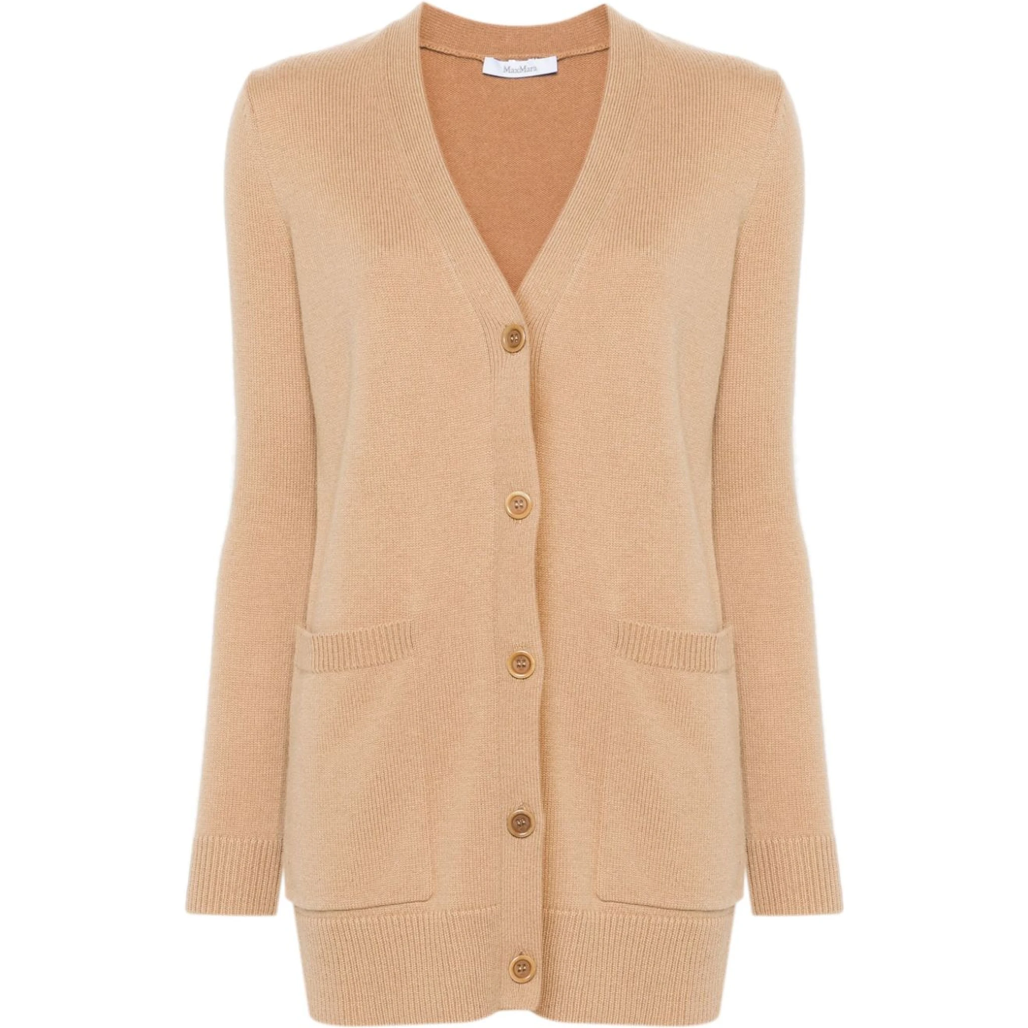 Cashmere-wool Blend Villar Cardigan With Sequin Motif In Brown