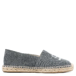 Textured Grey Slip-on Sneakers With Jute-wrapped Midsole In Gray