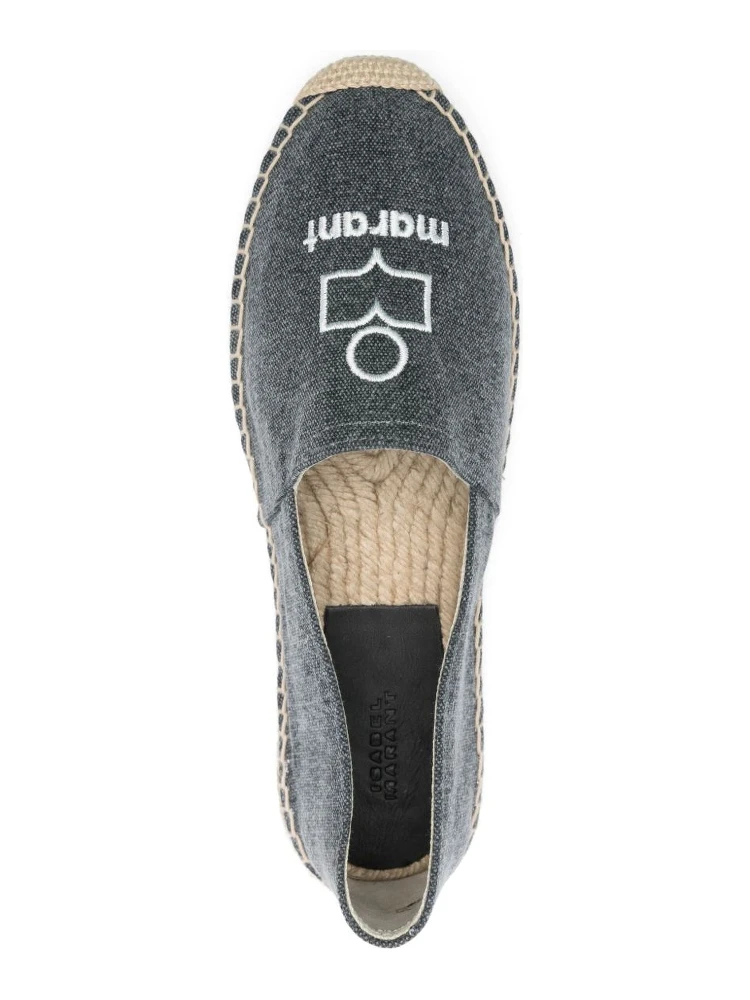 Textured Grey Slip-on Sneakers With Jute-wrapped Midsole In Gray alternative
