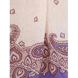 Maxine Paisley Crop Ramie Wide Leg Pants In Neutral