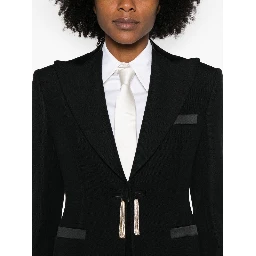 Tassel Detailed Collared Jacket