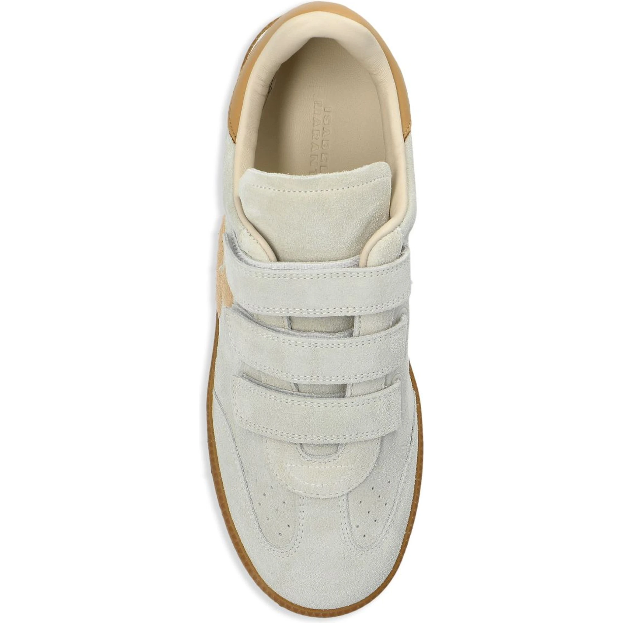 Low-top Lace-up Sneakers In Nude