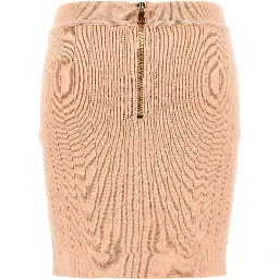 buttoned knitted midi skirt