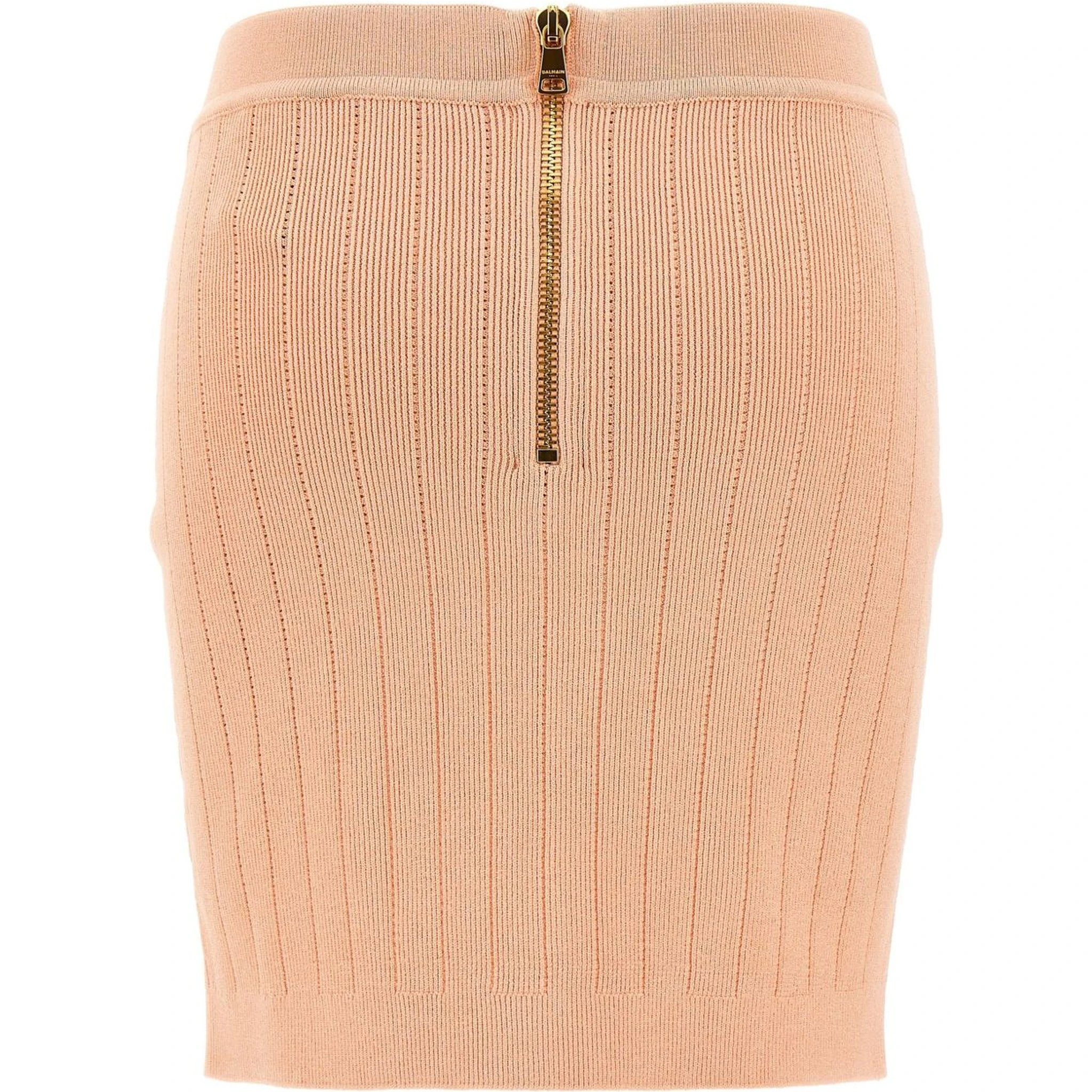 buttoned knitted midi skirt