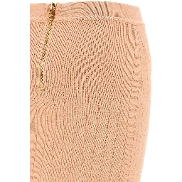 buttoned knitted midi skirt
