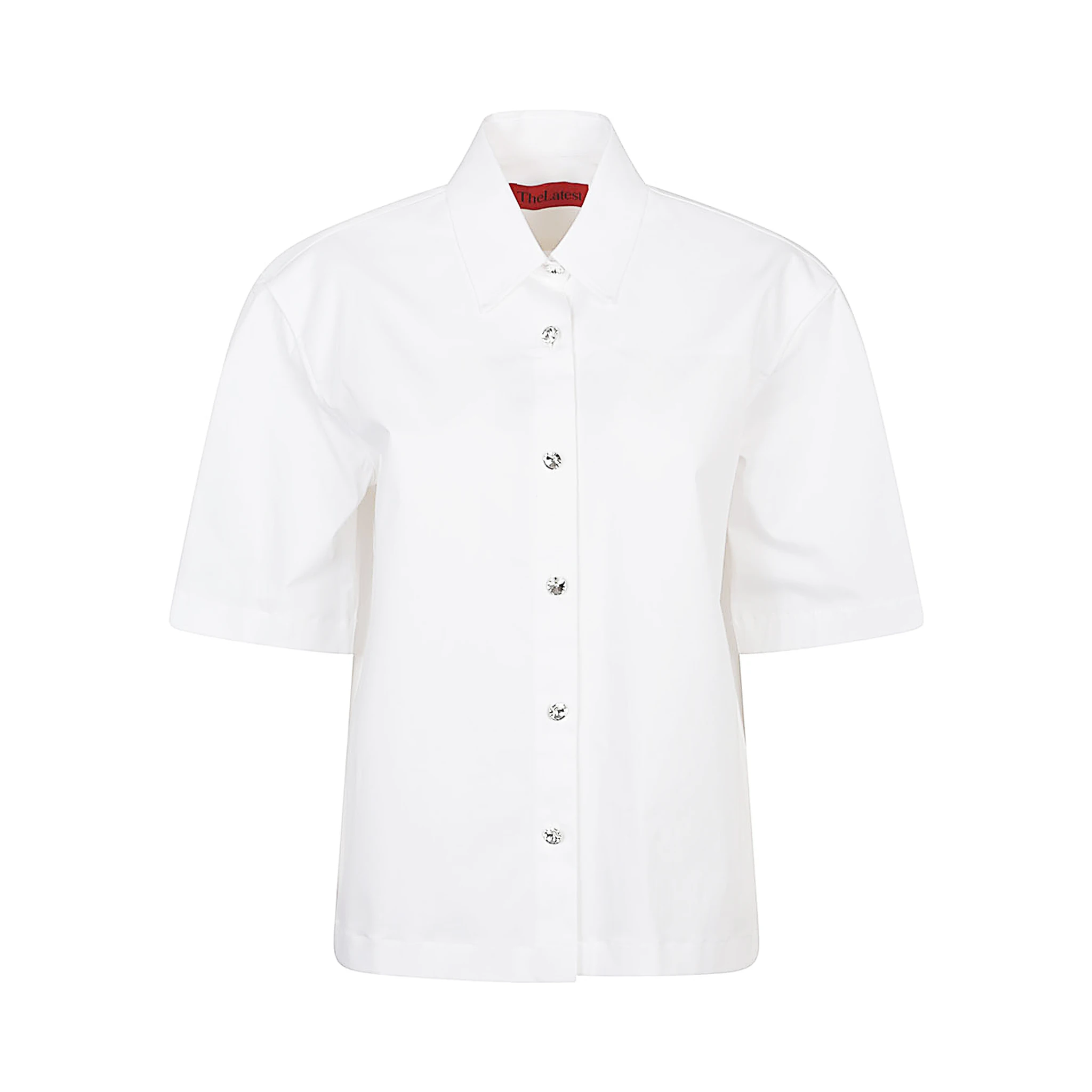 jewel-button short-sleeve shirt