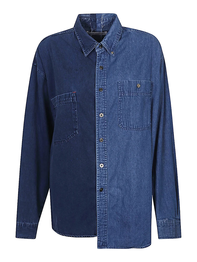 E.L.V. DENIM Shirts Blue