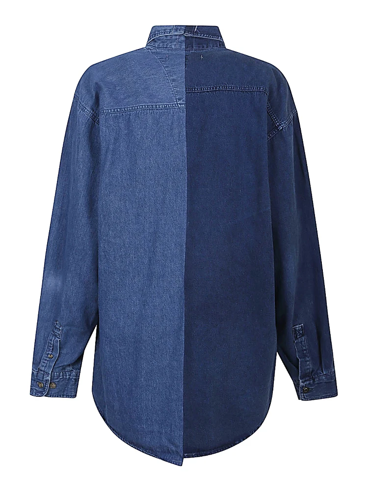 E.L.V. DENIM Shirts Blue alternative