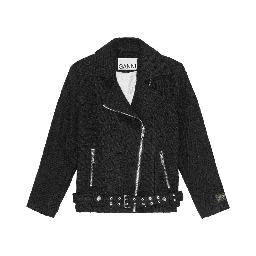bouclé biker jacket