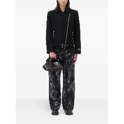 bouclé biker jacket