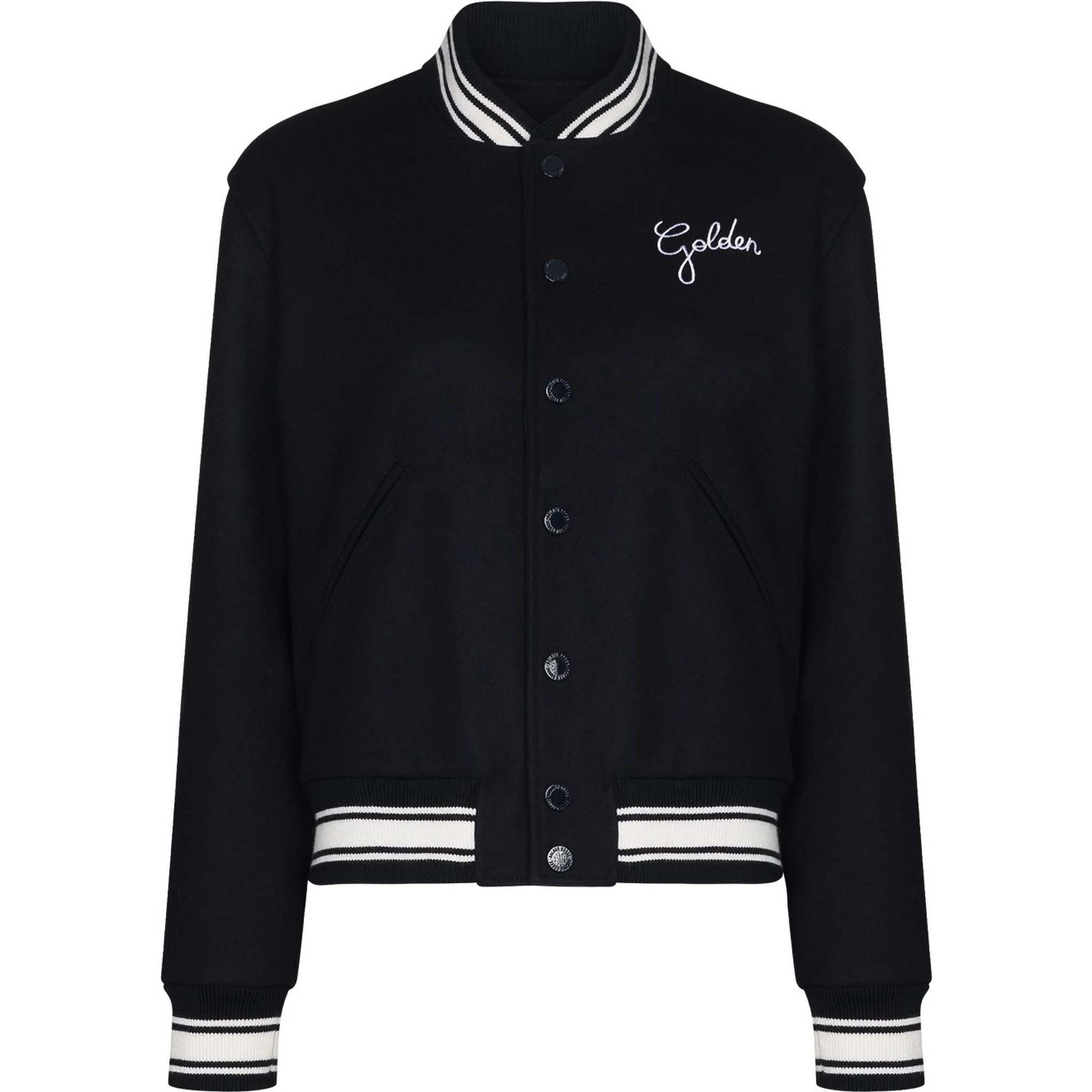embroidered-logo bomber jacket