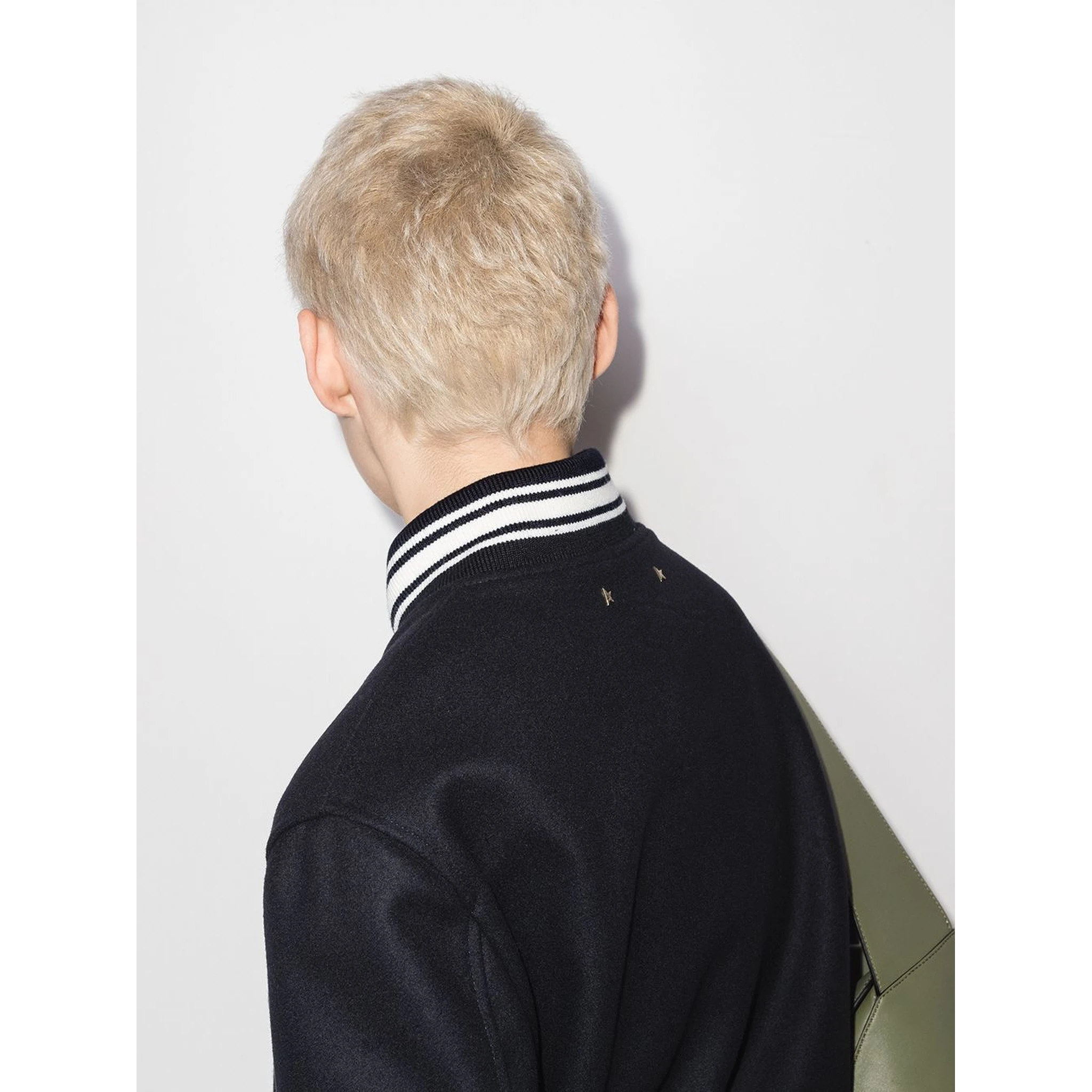 embroidered-logo bomber jacket