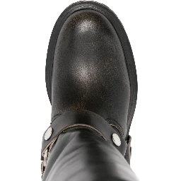 Kurt buckle-strap calfskin boots