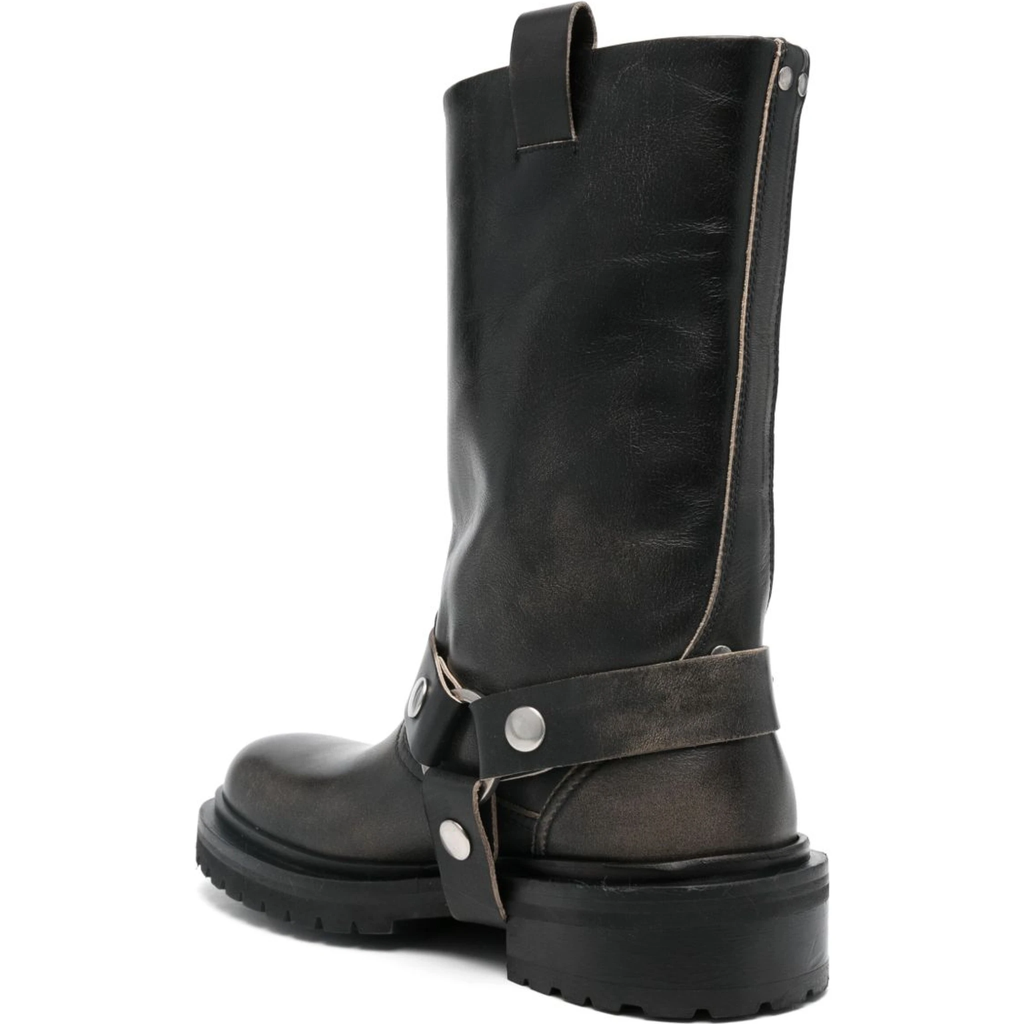 Kurt buckle-strap calfskin boots