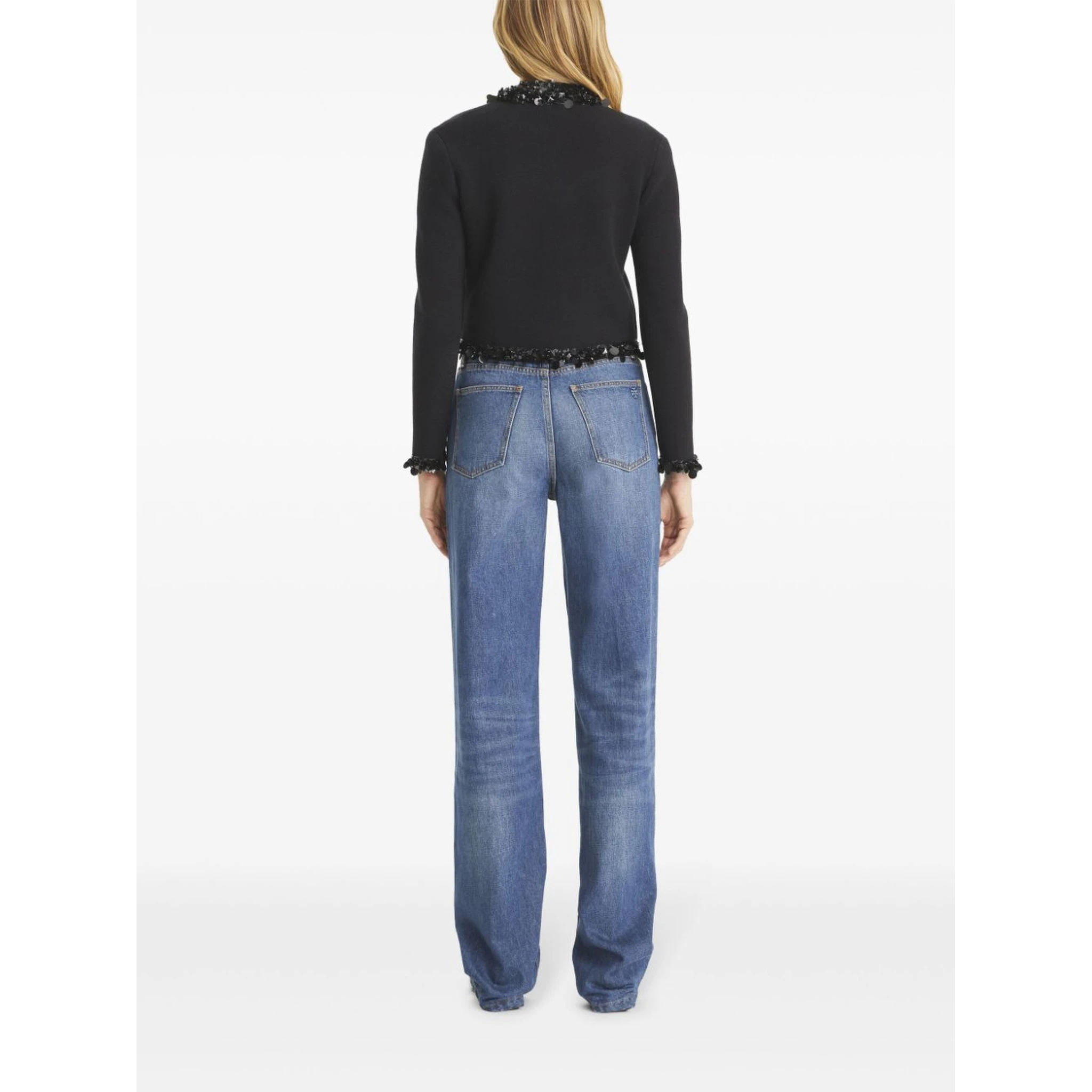 Beaded Cardigan In Black