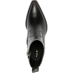 50mm pointed-toe leather boots