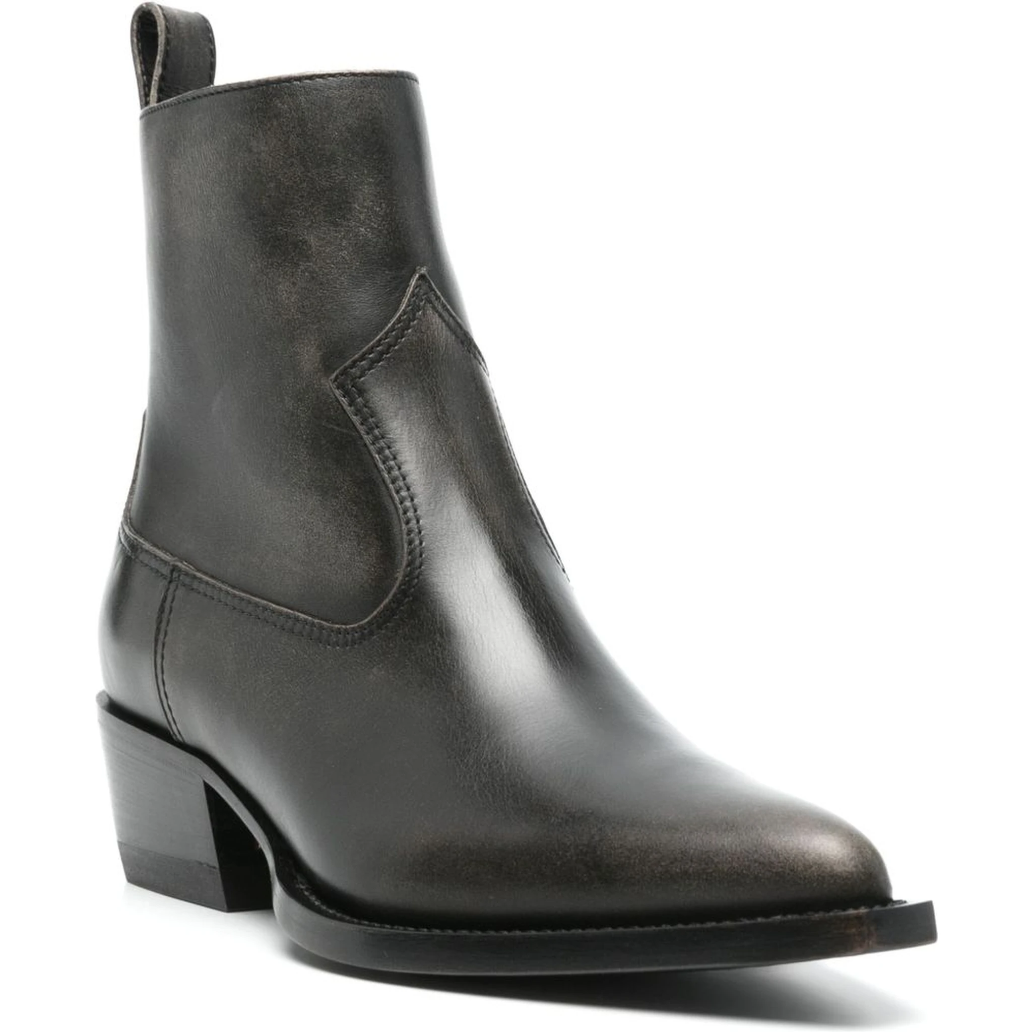 50mm pointed-toe leather boots