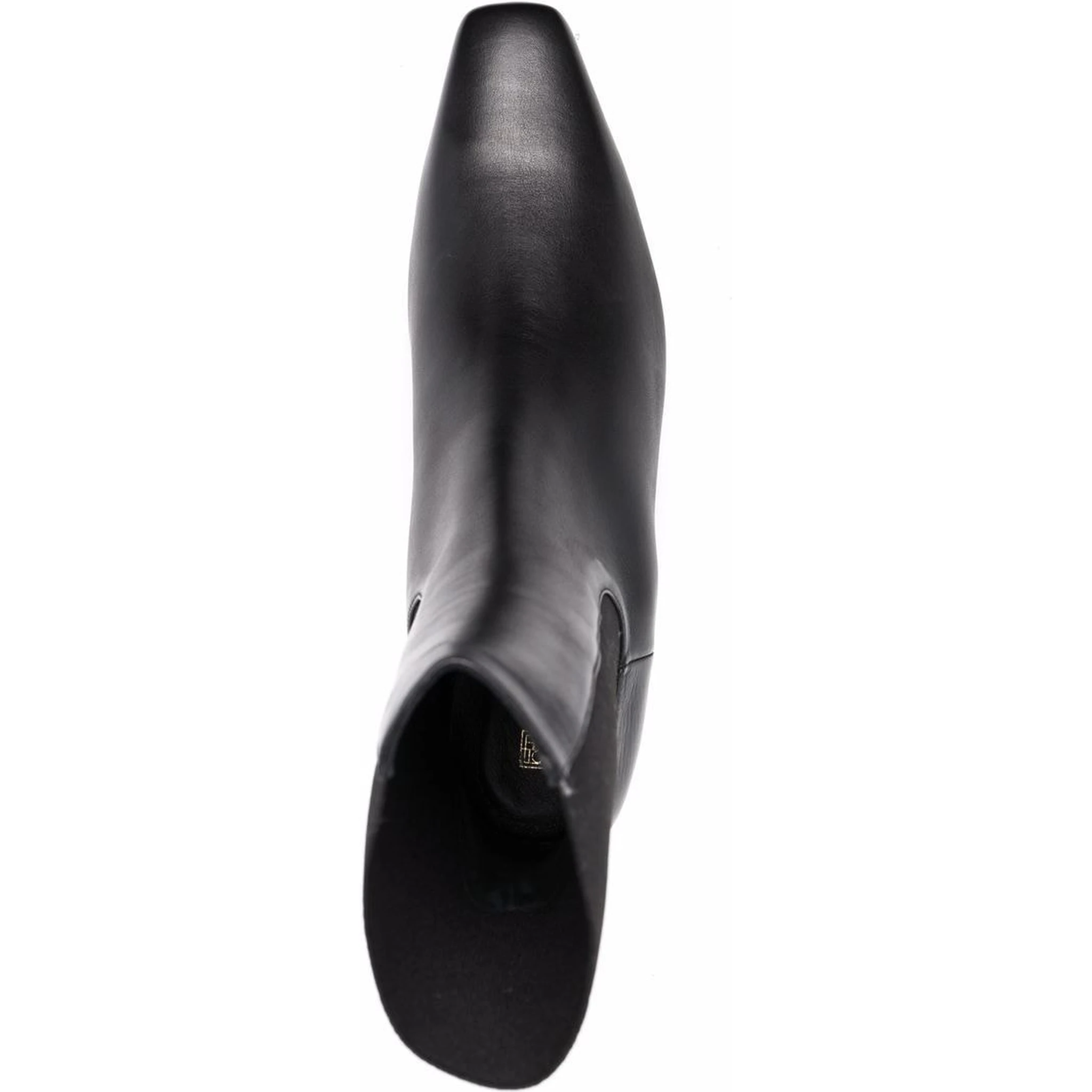 Toteme Mid Heel Leather Boots In Black