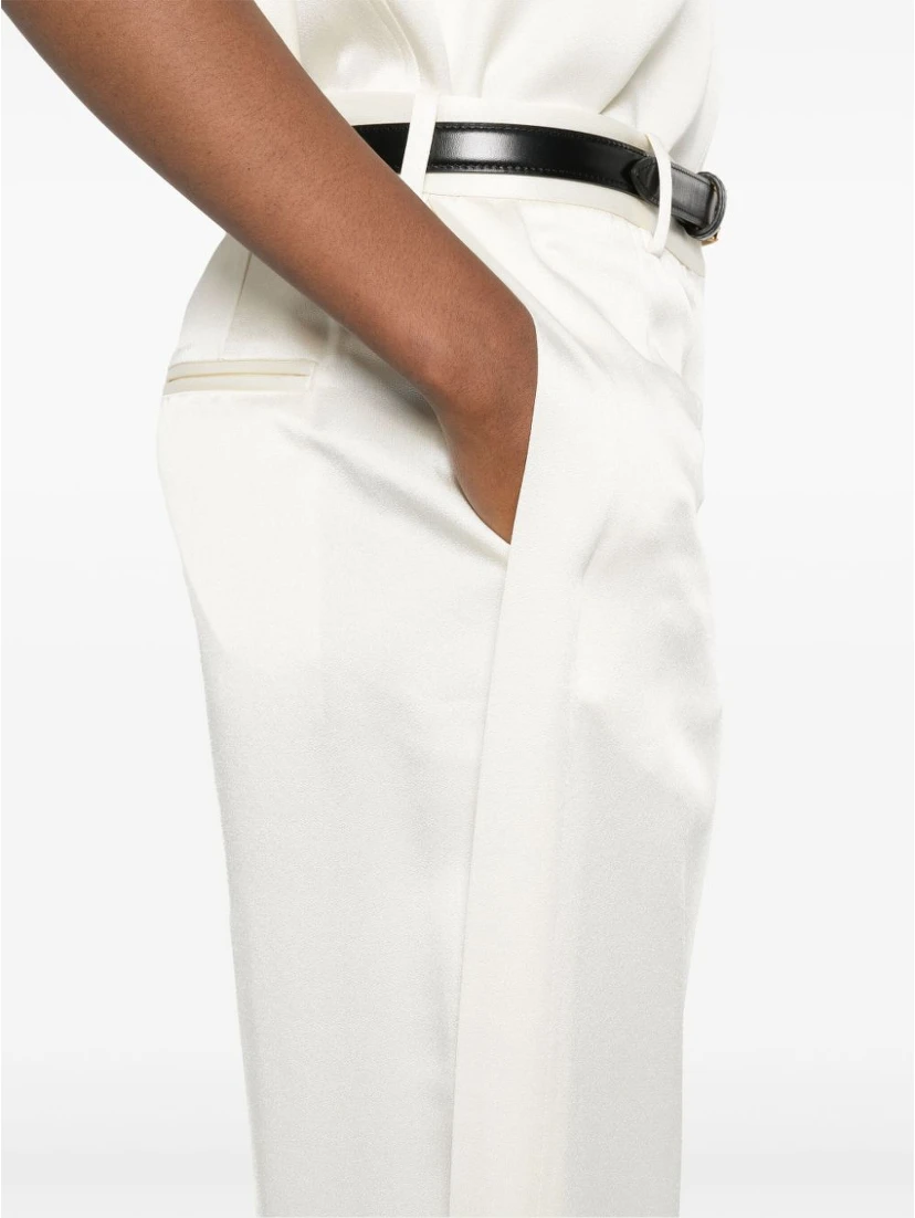 crepe de chine trousers
